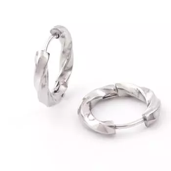 Новые серьги в китайском стиле из нержавеющей стали, индивидуальные простые серьги-кольца