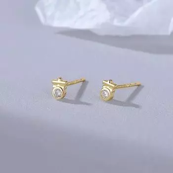 Новые серьги в китайском стиле с бриллиантами для женщин с нишевым дизайном Мини-серьги в китайском стиле