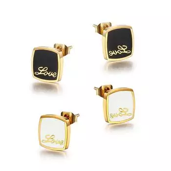 Новые серьги в стиле ретро, женские гонконгские ветровые черно-белые металлические серьги