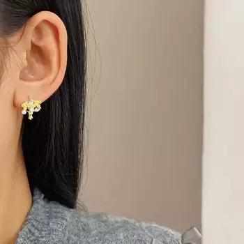 Новые серьги в виде букета ромашек, модные изысканные женские серьги, легкие, роскошные, элегантные, прекрасные женские украшения как
