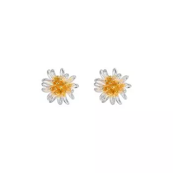 Новые серьги в виде хризантем в китайском стиле для женщин, простые маленькие серьги в национальном стиле, новый продукт