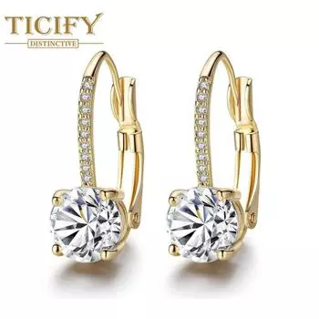 Новые серьги, высококачественные и элегантные, серьги с цирконом, простой геометрический дизайн, персонализированные серьги, легкая роскошь белый