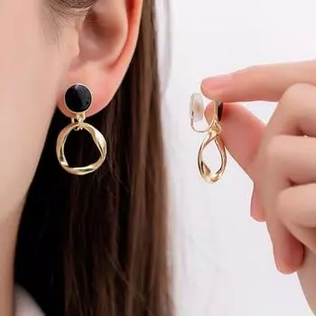 Новые серьги женские спиральки от комаров без пирсинга зажим для ушей геометрические круглые серьги женские