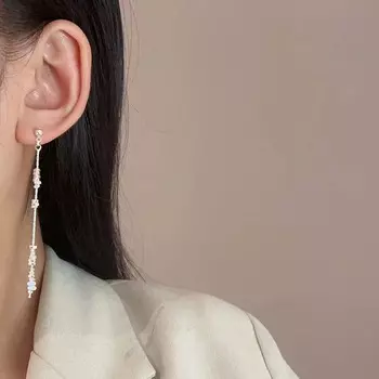 Новые серебряные серьги-кисточки, модный дизайн, длинные серьги, женские праздничные подарки на вечеринку как