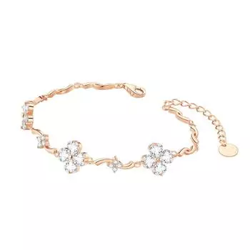 Новые серебряные ювелирные изделия 925 пробы с гальваническим покрытием Ins Niche Design High-end браслет с четырьмя листами клевера для женщин