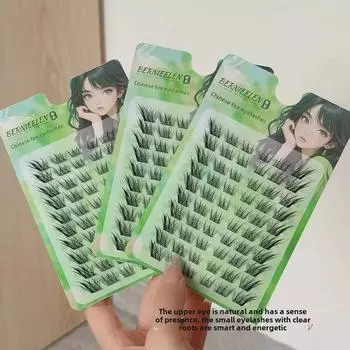 Новые серии Fox: Очаровательные густые сегментированные натуральные накладные ресницы Su Daji, подходят для новичков, большая емкость.