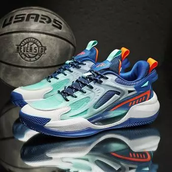 Новые сетчатые баскетбольные кроссовки мужские с высоким берцем, актуальная спортивная обувь для студентов и молодежи, спортивная обувь для тренировок в помещении и на открытом воздухе 36
