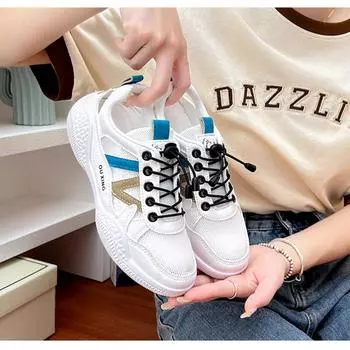 Новые сетчатые дышащие повседневные кроссовки для девочек 35 белый