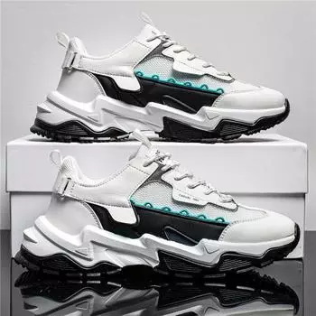 Новые сетчатые туфли для папы, мужская обувь, новая дышащая нескользящая повседневная обувь, модная универсальная трендовая спортивная обувь 39