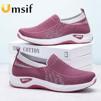 Новые сетчатые женские кроссовки с дышащей мягкой подошвой и нескользящей повседневной кроссовкой для бега 36 чёрный