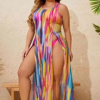 Новые сексуальные бикини с высокой талией, женский купальник, женский комплект бикини с принтом, большой размер, купальный костюм, летний бикини 0XL