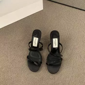 Новые сексуальные с открытым носком сексуальные элегантные женские сандалии для банкета и вечеринки летняя мода элегантные модные тапочки НЕТ: 312 36