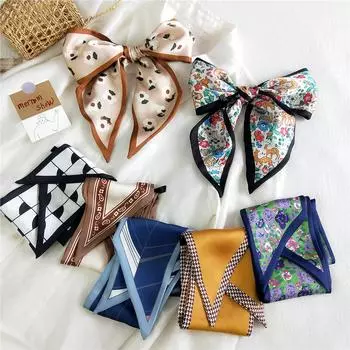 Новые шарфы Шелковые шарфы Женские весенние и осенние длинные декоративные профессиональные шарфы Летние тонкие стили в сочетании с рубашками Стильные 9*100cm