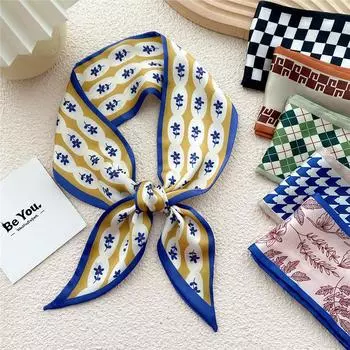 Новые шарфы Шелковые шарфы Женские весенние и осенние длинные декоративные профессиональные шарфы Летние тонкие стили в сочетании с рубашками Стильные 9*100cm