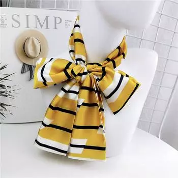 Новые шарфы Шелковые шарфы Женские весенние и осенние длинные декоративные профессиональные шарфы Летние тонкие стили в сочетании с рубашками Стильные 15*145cm