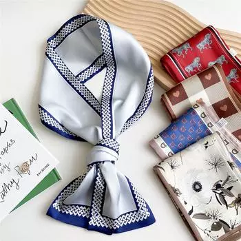 Новые шарфы Шелковые шарфы Женские весенние и осенние длинные декоративные профессиональные шарфы Летние тонкие стили в сочетании с рубашками Стильные 12*145cm