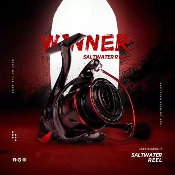 Новые шарикоподшипники 10+1 Количество подшипников 18 кг Максимальное сопротивление спиннинговой катушки Прочный цельнометаллический корпус Подходит для пресноводных и соленых рыболовных катушек 1000 series