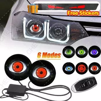 Новые Шаринган Дьявольские Глаза Динамические Демонические Глаза для автомобильных фар Противотуманные Фары Задний Фонарь Модернизация Авто Свет DIY 3iches