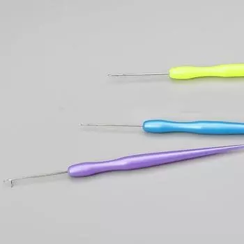 Новые шерстяные крючки для вязания «сделай сам», 1 шт., цветной пластиковый хвостовик, парик с языком, наращивание волос, крючок для вязания фиолетовый