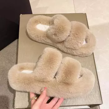 Новые шерстяные тапочки с толстой подошвой для женщин, домашние шерстяные тапочки с мягкой подошвой для женщин, осенне-зимние утепленные шерстяные тапочки для женщин 41