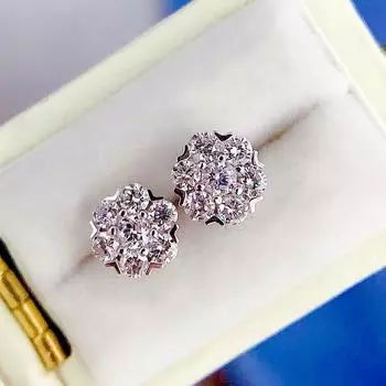 Новые шикарные серьги-гвоздики с круглым цирконием для женщин, повседневная одежда, модные женские аксессуары по контракту, украшения для ушей, 2022