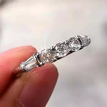 Новые шикарные тонкие кольца для женщин, инкрустированные блестящим цирконием, аксессуары для свадьбы, помолвки и вечеринки, эффектные ювелирные изделия для девочек 8