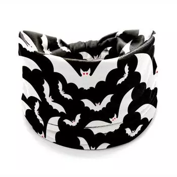 Новые широкие повязки на голову на Хэллоуин, эластичный тюрбан в стиле бохо с принтом черепа и тыквы, шарф для волос для женщин
