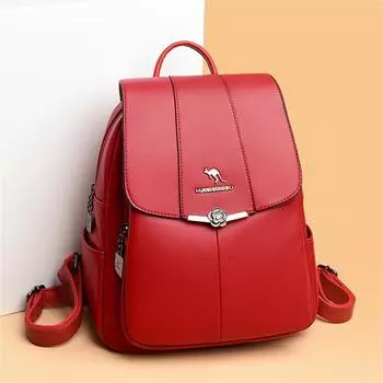 Новые школьные сумки, кожаный рюкзак высокого качества, женские сумки на плечо, большой вместительный дорожный рюкзак для девочек, рюкзак Mochila чёрный