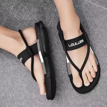 Новые шлепанцы, мужские пляжные сандалии, мужские тапочки 39 чёрный