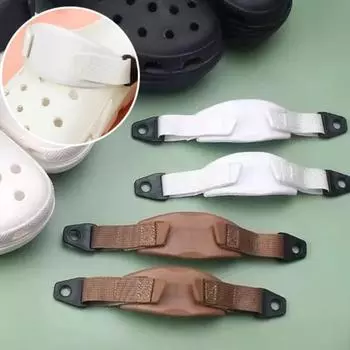 Новые шнурки для обуви Croc Shoes EVA Holes Shoes Пяточный ремешок Регулируемый DIY Shoes Accessories Подарок для женщин и детей чёрный