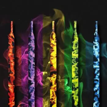 Новые шнурки Fire для кроссовок Universe Galaxy Flat Classic Shoelace Basketball Sports Tennis Shoe Laces Men Woman Shoes Laces 120cm синий