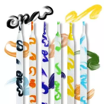 Новые шнурки с граффити для кроссовок с рисунком, нарисованным вручную, для мужчин и женщин, для спорта, бега, высокие, холщовые, для баскетбола 120cm чёрный