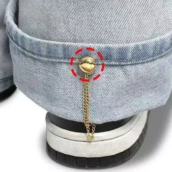 Новые швейные принадлежности DIY Крючки Цепочка Магнитная пряжка Изысканная брошь Пряжки Подворачивающиеся штаны Шорты из сплава Штанины 4pcs золотой