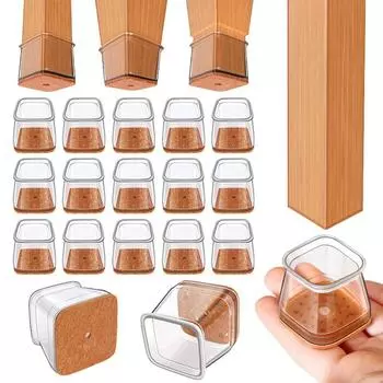 Новые силиконовые чехлы для ножек стульев, утолщенные квадратные чехлы для ножек стола, снижающие шум, нескользящие чехлы для ножек мебели