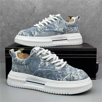 Новые сине-зеленые повседневные туфли на плоской подошве, мужские дизайнерские кроссовки, дышащие спортивные кроссовки для ходьбы и бега, мужские кроссовки для скейтбординга на толстой подошве 38 синий