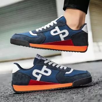 Новые синие повседневные туфли мужские кожаные кроссовки модные легкие туфли на шнуровке для мужчин дизайнерские кроссовки Zapatillas Hombre 39 красный