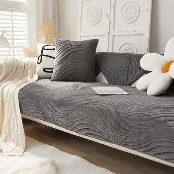 Новые скандинавские однотонные толстые плюшевые чехлы на диваны, мягкие изогнутые чехлы для диванов для гостиной, L-образные диваны, Декор, наволочка 70x70cm 1pcs