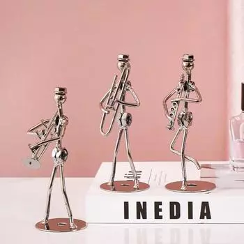 Новые скандинавские поделки, креативная металлическая фигурка, музыкальная фигурка, украшения, современный домашний декор, книжная полка, комната, офисный стол, украшения, подарок