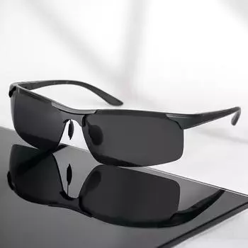 Новые солнцезащитные очки для мужчин и женщин, полуоправа для вождения, специальные велосипедные спортивные очки UV400 чёрный