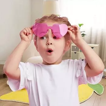 Новые солнцезащитные очки In Heart Loving для женщин, желейные, без оправы, в форме сердца, цельные очки, ослепительные цветные очки