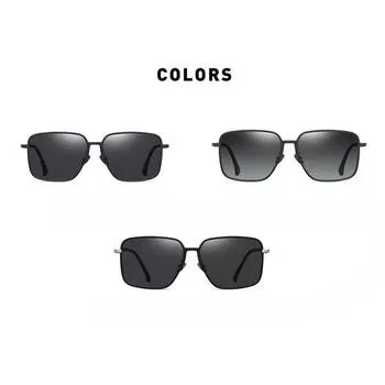 Новые солнцезащитные очки из чистого титана из пластика и стали в большой оправе в стиле ретро, полигональные поляризованные гибкие очки TAC, высококачественные очки для вождения