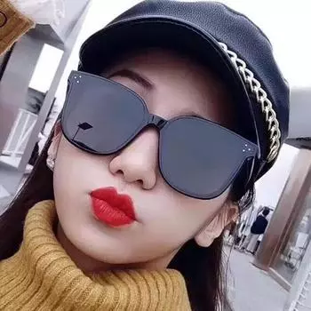 Новые солнцезащитные очки, сетчатые красные солнцезащитные очки, женские модные модные популярные солнцезащитные очки BLACK