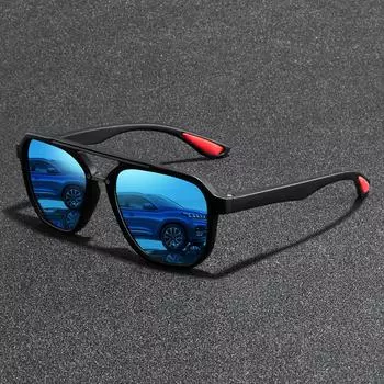 Новые солнцезащитные очки TR Frame для Европы и Америки, велосипедные солнцезащитные очки Spring Leg, спортивные солнцезащитные очки, поляризованные мужские очки для активного отдыха чёрный