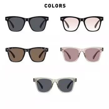 Новые солнцезащитные очки TR в квадратной оправе. Модные солнцезащитные очки для мужчин и женщин с поляризационными очками Ins.