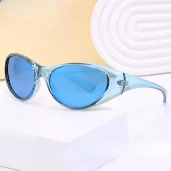 Новые солнцезащитные очки Y2K в Европе и США. Мужские модные спортивные солнцезащитные очки. Овальные солнцезащитные очки для женщин. Защита от ультрафиолета.