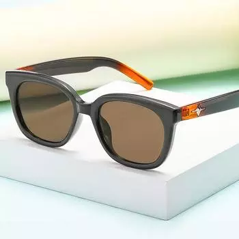Новые солнцезащитные очки, женские солнцезащитные очки Hawksbill в квадратной круглой оправе, женские солнцезащитные очки, интернет-знаменитости, мужские солнцезащитные очки для вождения в том же стиле