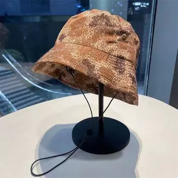Новые солнцезащитные панамы со шнурком для женщин, весна-лето, повседневные, универсальные, персонализированные, с камуфляжным принтом, мужские кепки 56-58cm зелёный