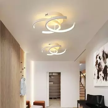 Новые современные светодиодные светильники для двойного потолка Бытовая техника Лестницы Гостиная Спальня Прикроватные лампы Официальный сайт Warm light чёрный