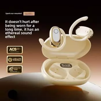 Новые спортивные наушники Earless OWS Bluetooth с ультрадолгим сроком службы и шумоподавлением чёрный