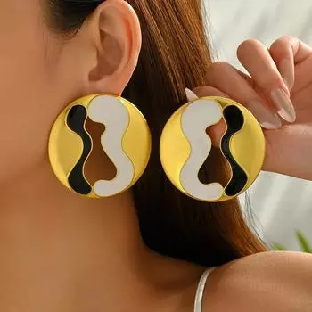 Новые средневековые женские украшения, серьги с геометрическим дизайном в виде капли масла, высококлассные серьги для женщин